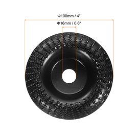 HARFINGTON Wood Carving Wheel with 5/8" Arbor Fits 4" Angle Grinder Wood Shaping Grinding Disc for Wood Cutting Polishing Grinding