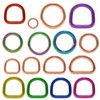 Ganzoo D Ring Made of Steel, Set of 10, Inner
