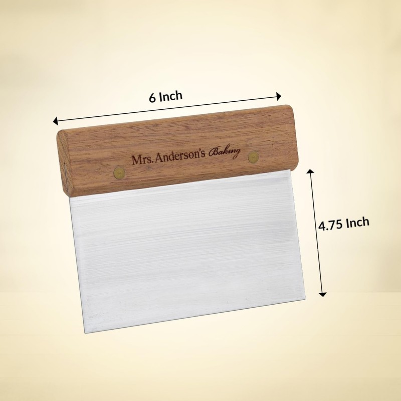 Mrs. Anderson’s Baking Pastry Dough Scraper, Stainless Steel Blade with
