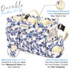 FifthStart Multiuse Large Blue Floral Diaper Caddy with Waist, Shoulder
