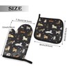 Abucaky Cute Dogs Black Oven Mitts and Pot Holders Insulated