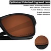 Alphax Dark Brown Optimized Polarized Engraved Replacement Lenses for Oakley