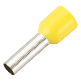 Baomain AWG 10 / 6mm² Wire Copper Crimp Connector Insulated Ferrule Pin Cord End Terminal E6012 Yellow (500PCS)