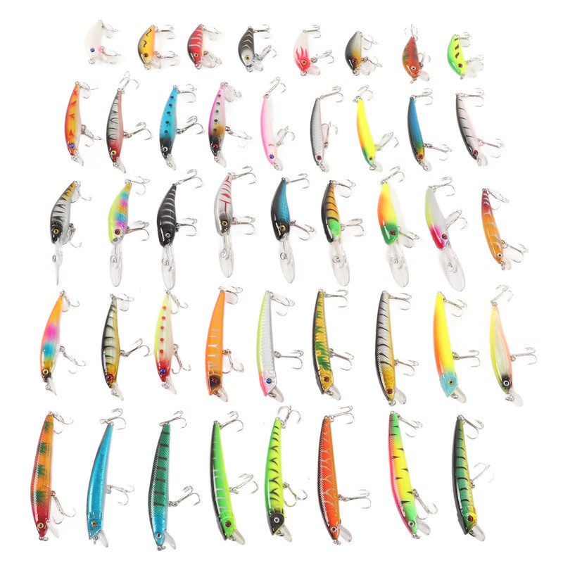 43Pcs Fishing Lure Kit Minnow Artificial Bait Universal Simulation Lure