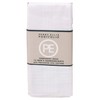Perry Ellis 12 Pack Handkerchief (Permanent Press White with Satin
