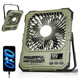 20000mAh Rechargeable Camping Fan Remote UltraSlim LED Green