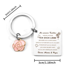 JoyrnalK Gifts for Girls, Gift for Birth Girl, Key Ring, Gifts for Daughter, Mum Daughter Gift, for My Daughter Gift, Gift for Daughter from Mother, Christmas Gifts, daughter keychain