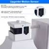 TITOSICHY 2 Pack White Porch Lights with GFCI Outlet, Dusk