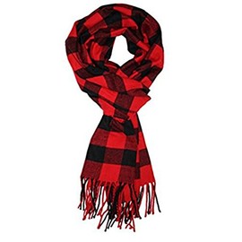 Rdylymx Men's Scarves Classic Arrival Winter Plaid Scarf Tassel Edge Soft Warm Scarf