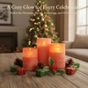 ANGELLOONG Orange Flameless Candles with Remote, Real Wax Battery Operated