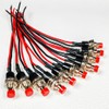 Gebildet 10pcs 7mm 3V-6V-12V-24V-230V/1A Pre-Wired Mini Push Button, SPST Nomal