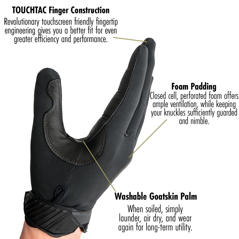 First Tactical Medium Duty Padded Glove, Black, L