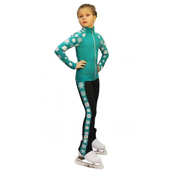 IceDress Figure Skating Outfit - Snowflake (Mint) (CL)