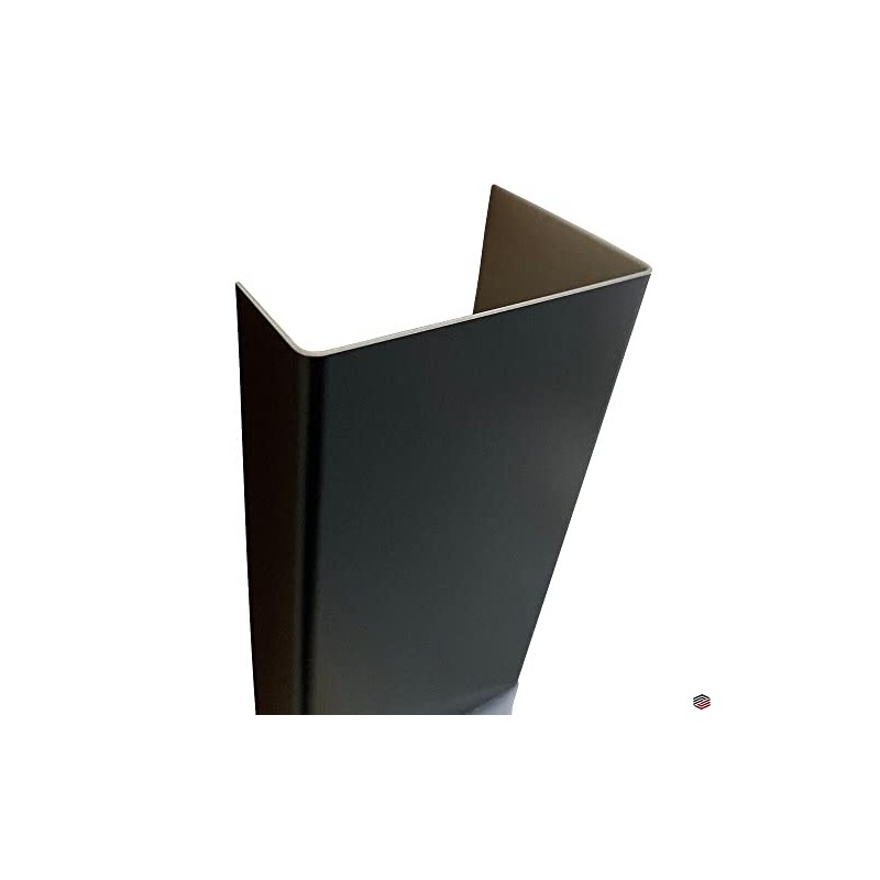 Cover Profile Aluminium Black, 2000 mm U-Profile Decorative Exterior 20