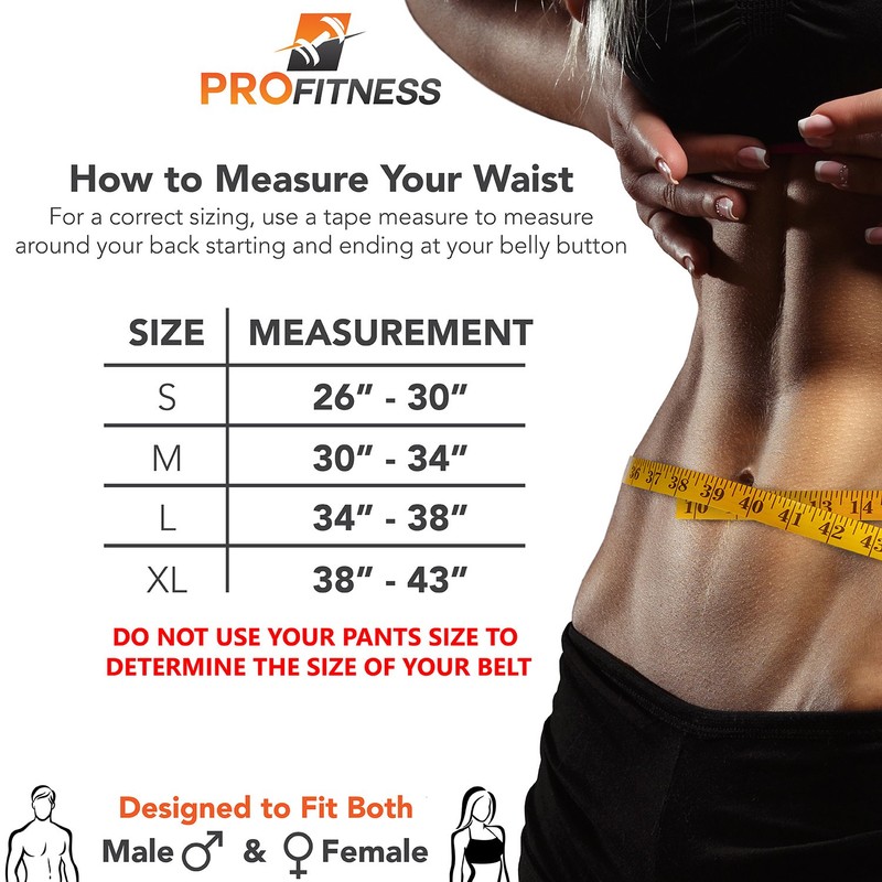 ProFitness 4 Inch Wide Weight Lifting Belt (Medium, Black/White)