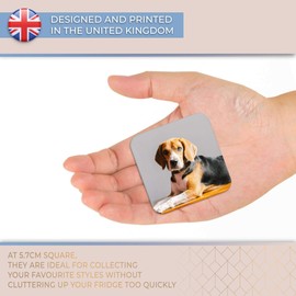 Destination Vinyl ltd Fridge Magnet - Cute Beagle Dog Puppy Portrait for Office, Cabinet and Whiteboard, Magnetic Stickers, 44756