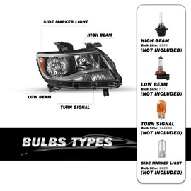 SOCKIR Headlight Assembly Fit for 2015-2022 Chevy Colorado 4-Door Extra Cab | Crew Cab Halogen Models OE Style Factory Replacement Headlamp Right Passenger Side