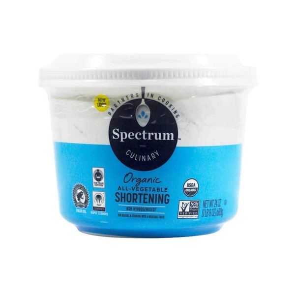 Spectrum Naturals Organic All Vegetable Shortening, 24 Ounce (Pack of 4)