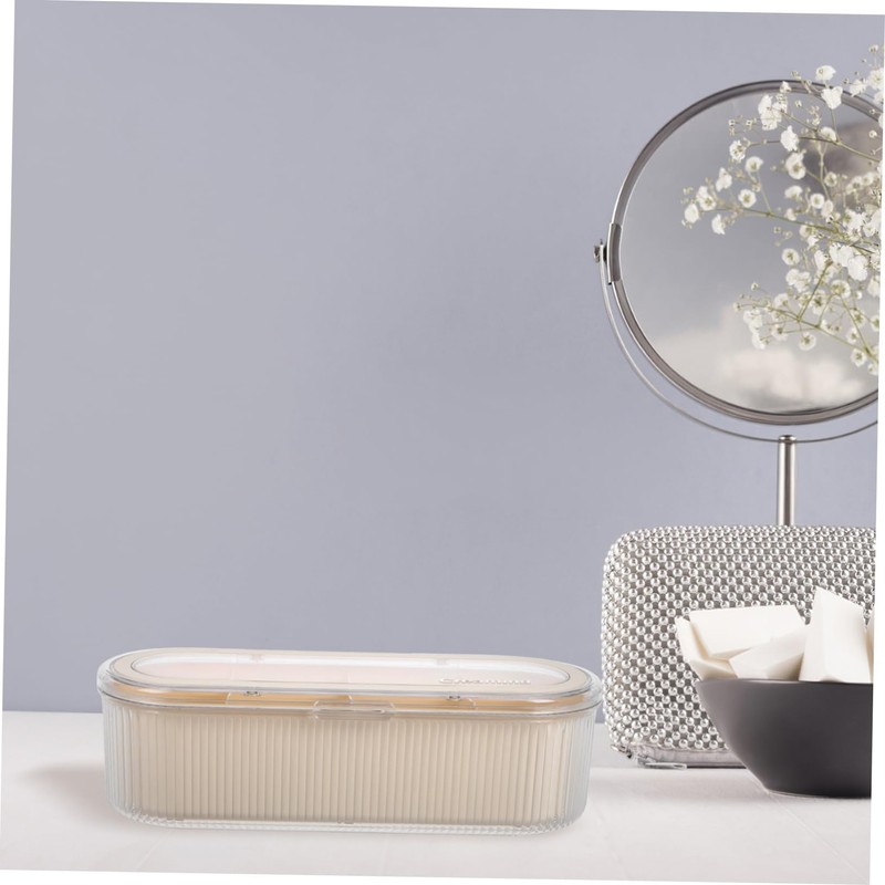 Gatuida Makeup Sponge Case with Lid Compartment Makeup Organizer for