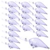 20Pcs Blank Lures Set Unpainted Fishing Baits Crankbait Wobblers Jerkbaits