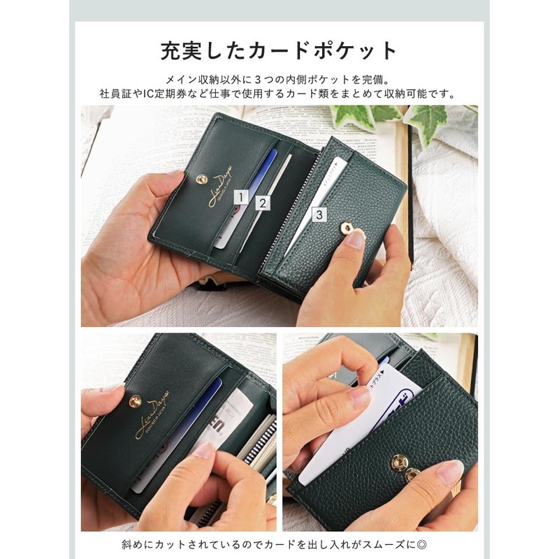 Liz Days Business Card Holder, Women's, Genuine Leather, Large Capacity,