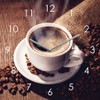 Wall Clock Glass 20 x 20 cm Coffee Clock Glass