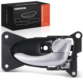 A-Premium Front or Rear Passenger Side Interior Door Handle Compatible with Nissan Altima 2002 2003 2004 2005, Black Housing with Silver Lever, Replace# 80670-8J001