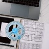 Lotsdonxia 2-Piece Set of Full Circle Protractor Rulers for Measuring