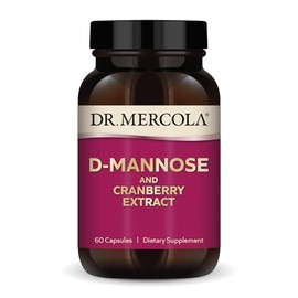 Dr. Mercola D-Mannose con Extracto de Arándano, 60 Cápsulas, Suplemento Alimenticio para Mujer y Hombre