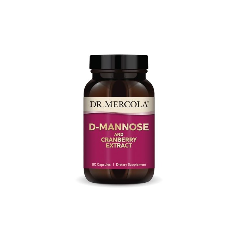 Dr. Mercola D-Mannose con Extracto de Arándano, 60 Cápsulas, Suplemento