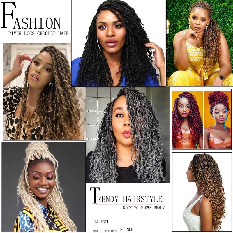 Grey Goddess Locs Crochet Hair For Black Women 14 Inch