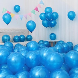 Sekat Blue Balloons, 10 Inch, Pack of 100, Rubber, Extra Thick, Round Balloons, Glossy, Latex Balloons, Decorations, Birthdays, Weddings, Store Opening Celebrations, Decorations, Parties, Sports