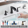HEYMYTAP Brass 8 Inch Oil Rubbed Bronze Bathroom Faucet Waterfall