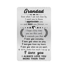 Alotozo Grandad Greeting Card - Best Grandad Gifts for Men - Grandad Christmas Birthday Gifts Idea - Grandad Fathers Day Keepsake
