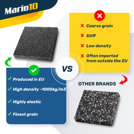 Mario10 Rubber Pads 10x10x2cm.-Set of 4 Non-Slip Pads Anti-Vibration Mat Washing Machine Dryer Rubber Stopper Sound Insulation Speaker Non-Slip Mat Washers Fitness Equipment 2 cm