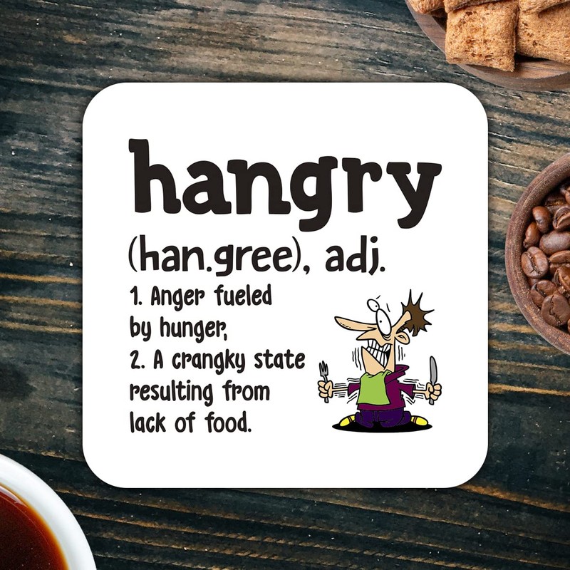 CS447 Defination Hangry Novelty Funny Coffee Tea Drink Gift Glossy