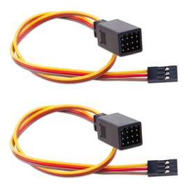 ZORZA 2Pcs Servo Splitter Cable 1-to-4 Y Harness Leads Splitter Wire for RC Cars Airplanes Drones for Receiver Servo ESC and Fans Connection(Male to Female)