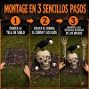 QZNICE - Decoración De Esqueleto De Halloween Para Jardín Con