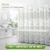 Startseite Long Shower Curtain - Flower Semi-Semi-Transarent Thin Shower Curtain