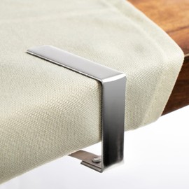 com-four® 8 x Premium Tablecloth Clips - Stainless Steel Table Cloth Clips - Rustproof for Indoor and Outdoor Use