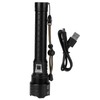 XHP90 Telescopic Zoom Flashlight Waterproof Electric Torch USB Charging for