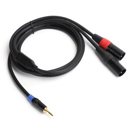 3.5mm Male to 2 XLR Male Cable Audio Line Cable Supply for Mixer Power Amplifier3 m / 9.8ft