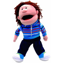 Fiesta Crafts Boy hand puppet Hand Puppet for Kids - Soft & Interactive hand puppet Toy with Moving Mouth & Arms for Role Play, Creativity & Sensory Skills - Gift Toys for 3 Year Old Boys & Girls