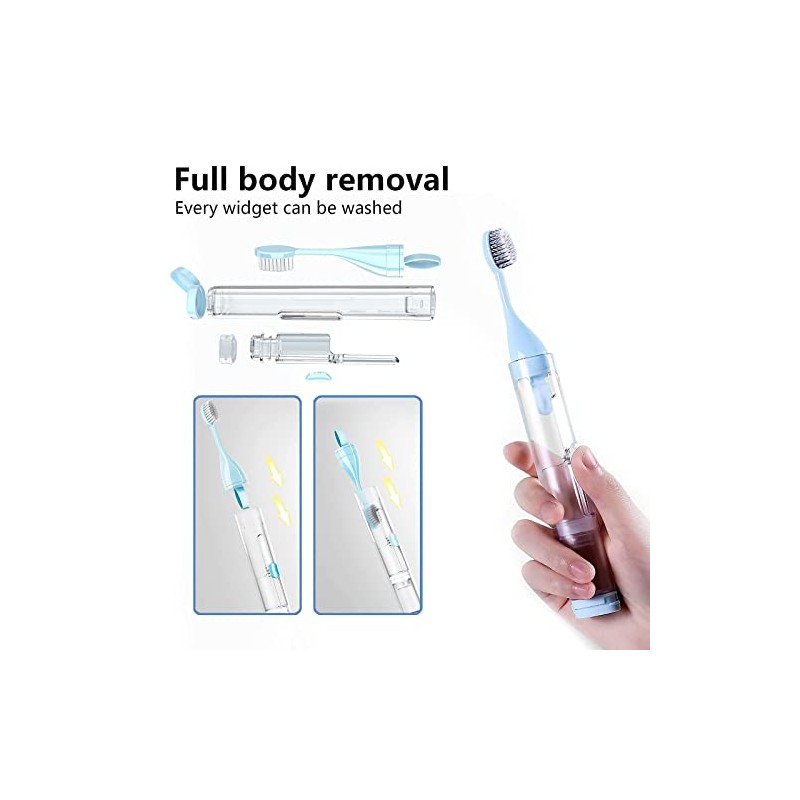 2Pcs Travel Toothbrushes Kit Fold Size Toothbrushes Toothpaste Container, Including