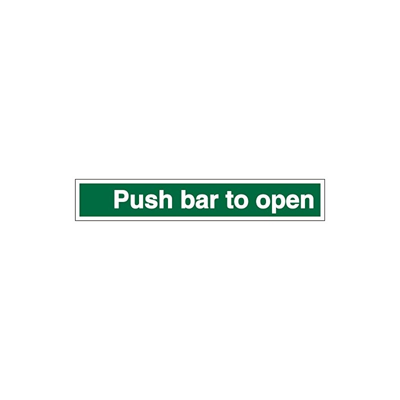 Seco Push Bar to Open Sign, 300mm x 50mm -