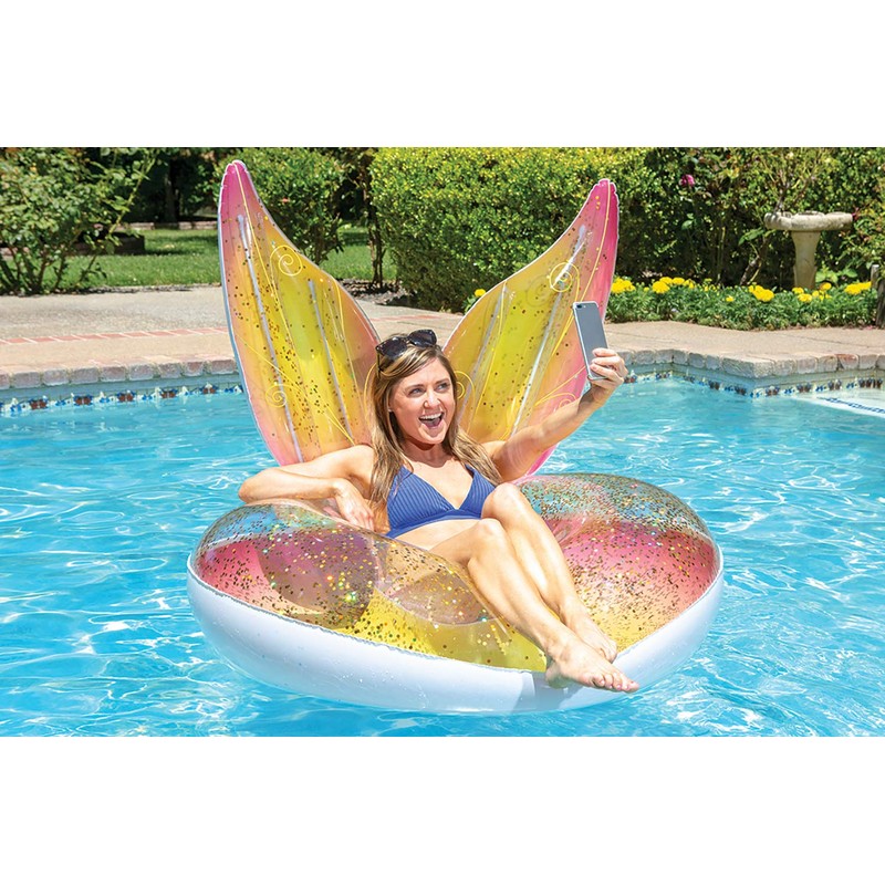 Poolmaster Glitter Pixie Inflatable Swimming Pool Party Float (48 Inch),
