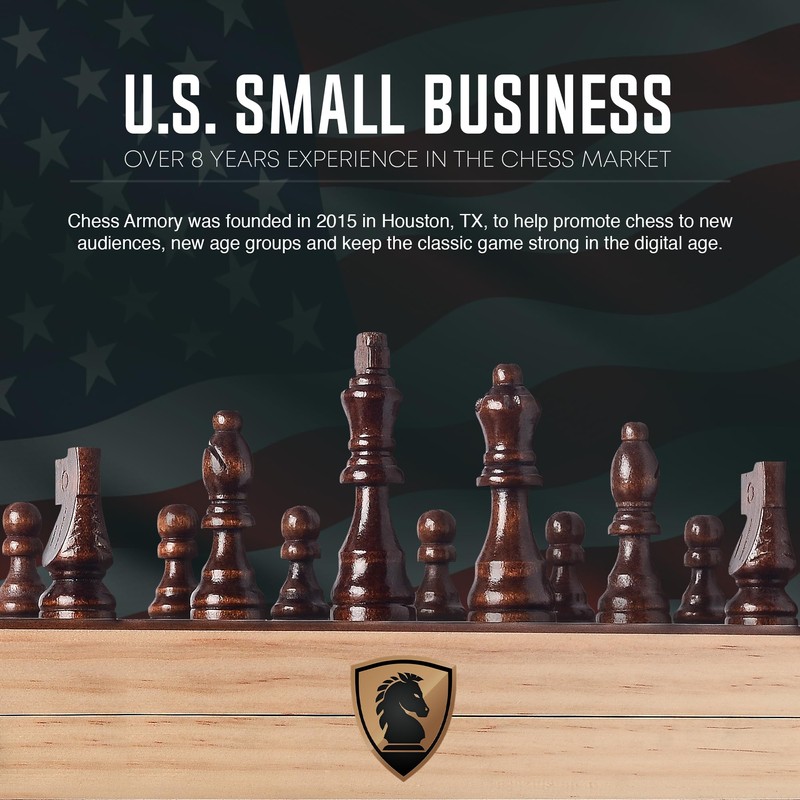 Chess Armory Wooden Chess Set 15 Inch - Classic Handcrafted