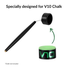 Cru5h Billiards Pool Chalk Holder - Aluminum Circle Cue Chalk Holder, Custom Crafted Billiards Chalk Holder, Portable Billiards Pool Accessories for Taom v10 Chalk, Taom Pyro & Generic Chalk (Black)