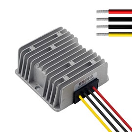 DC 24v to DC 12v Step Down 15A 180W Truck Car Power Supply Adapter Converter Reducer Regulator for Auto Car Truck Vehicle Boat Solar System etc.(DC15-40V Inputs)