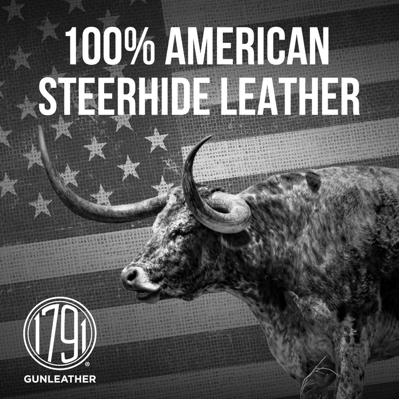 1791 Gunleather 1911 Holster, Right Hand OWB Leather Gun Holster